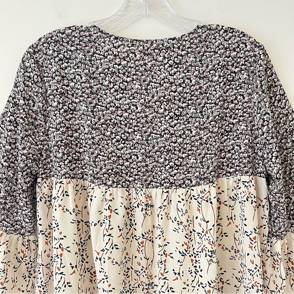 NWT Suzanne Betro Weekend Babydoll Floral Ruffle Peplum Blouse Tunic Small (ff) - Picture 9 of 14